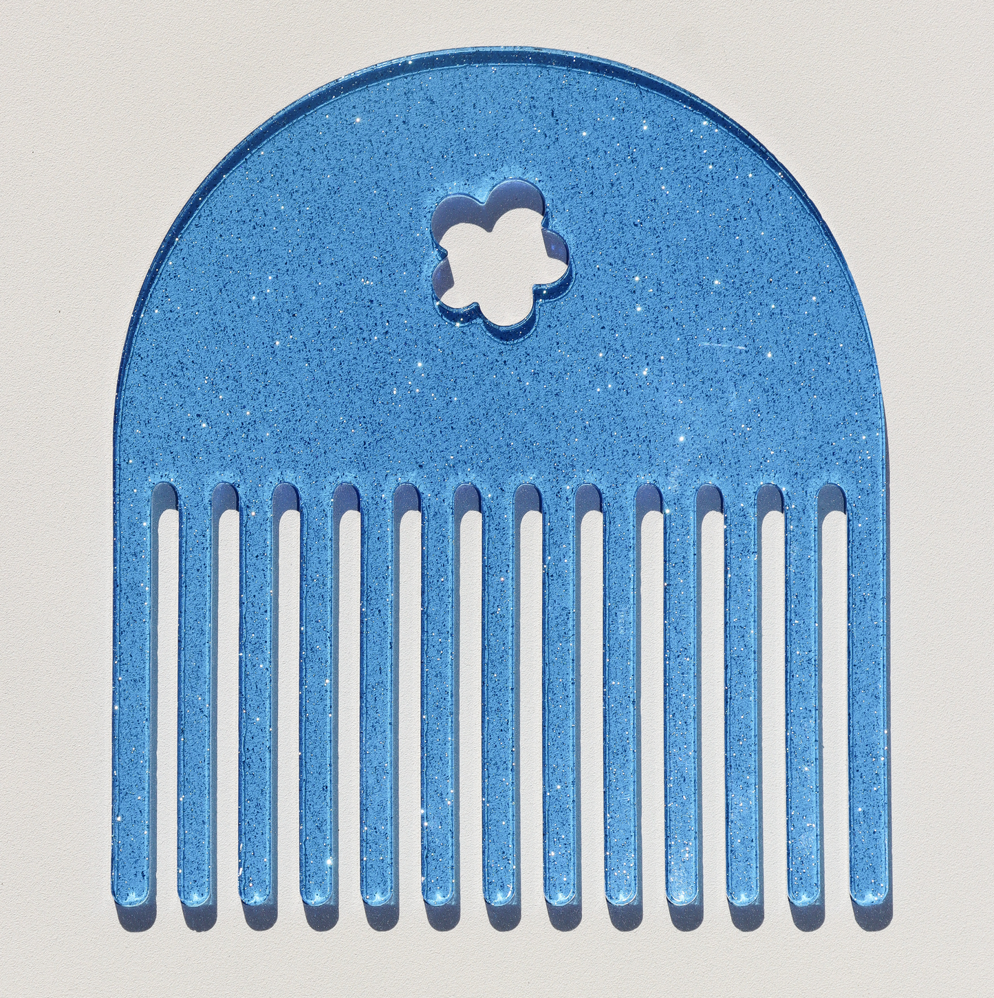 Blue Glitter Comb